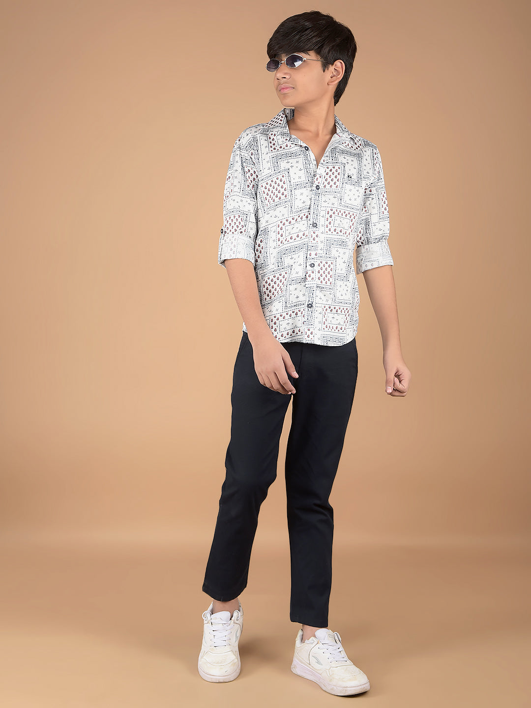 Navy Blue Cotton Trousers-Boys Trousers-Crimsoune Club