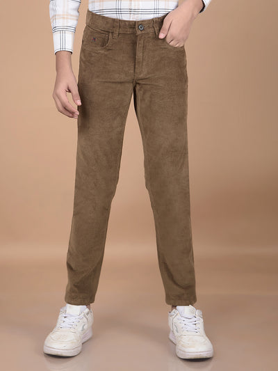 Brown Corduroy Trousers-Boys Trousers-Crimsoune Club