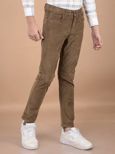 Brown Corduroy Trousers-Boys Trousers-Crimsoune Club
