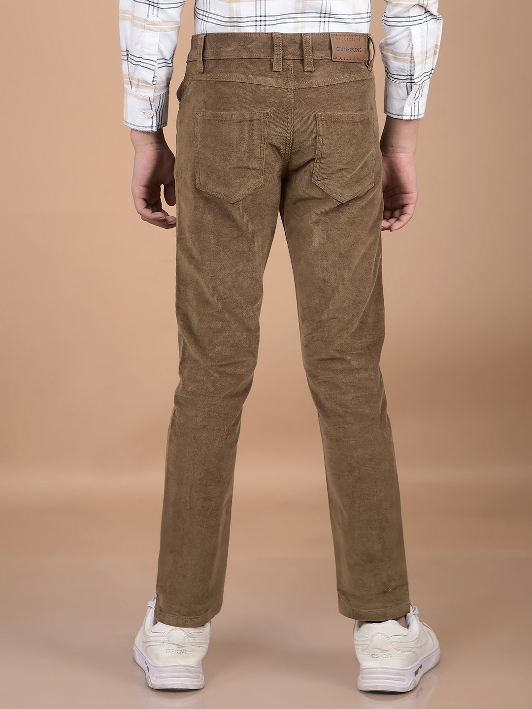 Brown Corduroy Trousers-Boys Trousers-Crimsoune Club