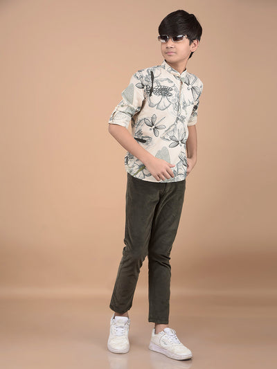 Olive Corduroy Trousers-Boys Trousers-Crimsoune Club