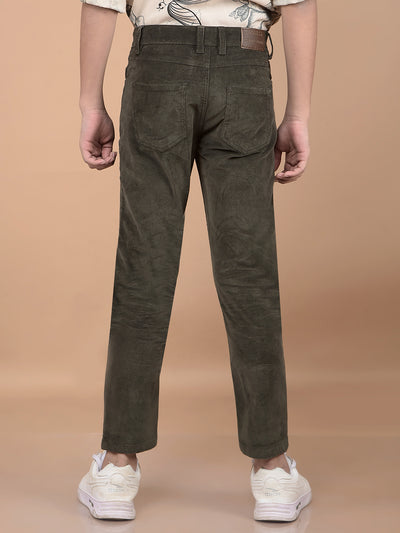 Olive Corduroy Trousers-Boys Trousers-Crimsoune Club