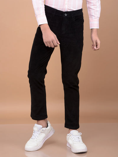 Black Corduroy Trousers-Boys Trousers-Crimsoune Club