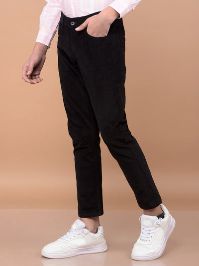 Black Corduroy Trousers-Boys Trousers-Crimsoune Club