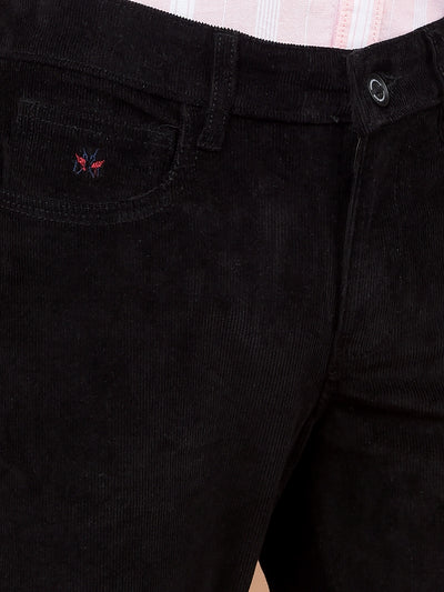 Black Corduroy Trousers-Boys Trousers-Crimsoune Club