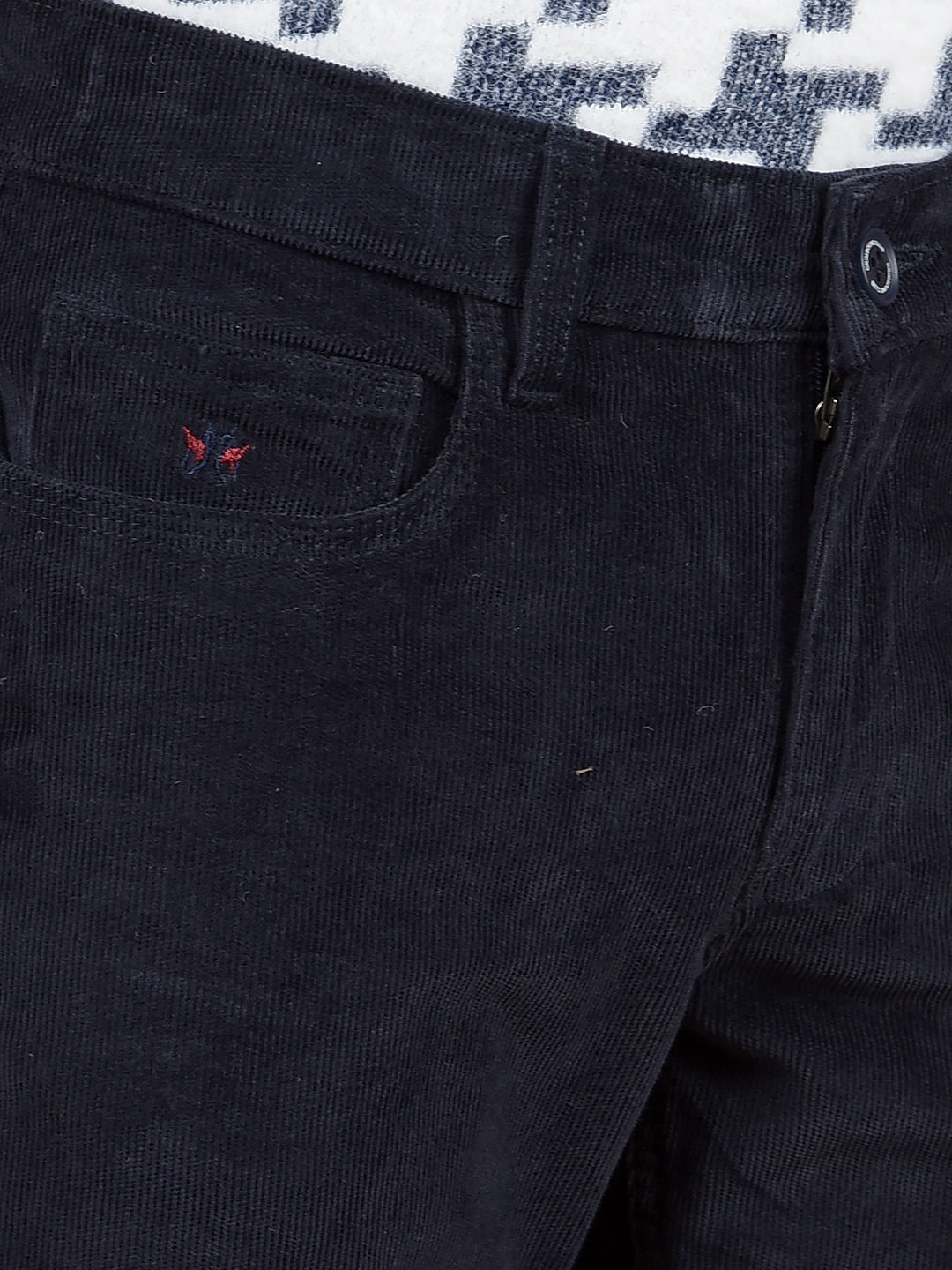 Navy Blue Corduroy Trousers-Boys Trousers-Crimsoune Club