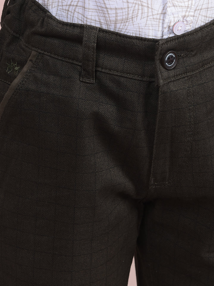 Olive Printed Trousers-Boys Trousers-Crimsoune Club