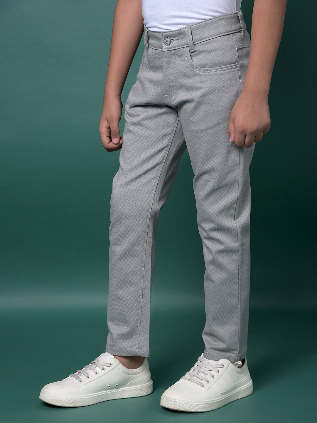 Grey Printed Trousers-Boys Trousers-Crimsoune Club