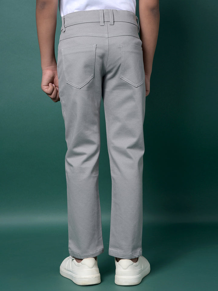 Grey Printed Trousers-Boys Trousers-Crimsoune Club