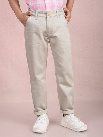 Beige Printed Trousers-Boys Trousers-Crimsoune Club