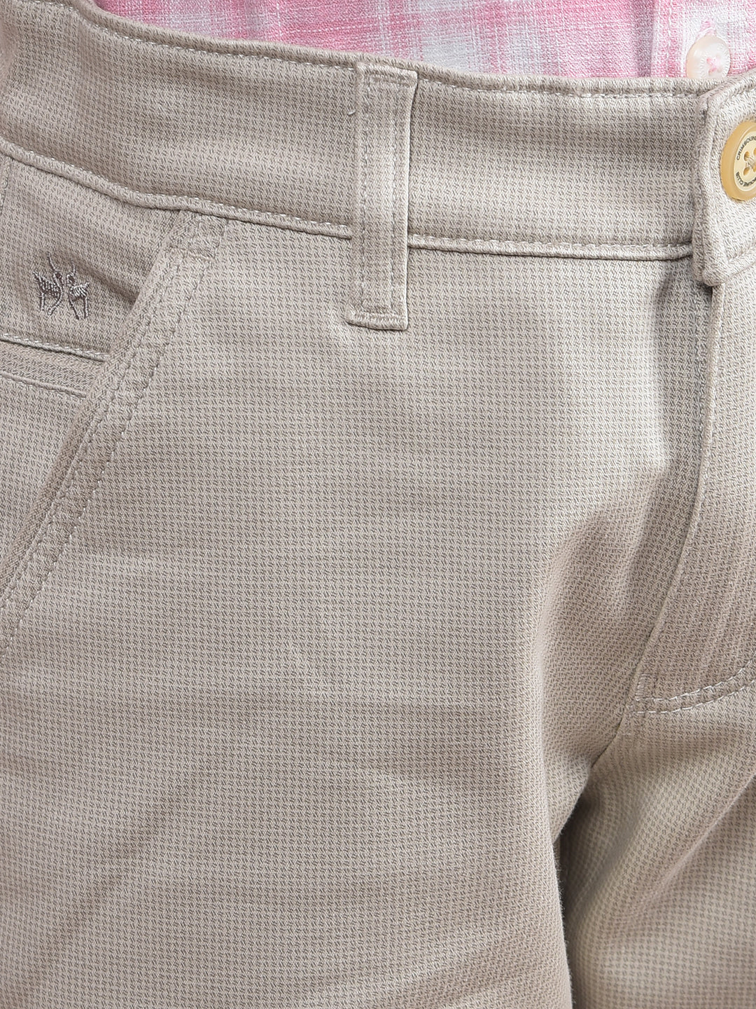 Beige Printed Trousers-Boys Trousers-Crimsoune Club