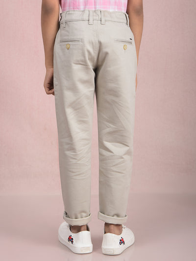 Beige Printed Trousers-Boys Trousers-Crimsoune Club
