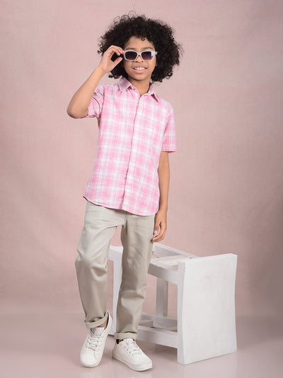 Beige Printed Trousers-Boys Trousers-Crimsoune Club