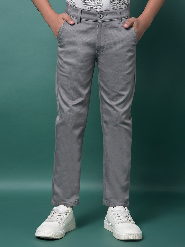 Grey Printed Trousers-Boys Trousers-Crimsoune Club