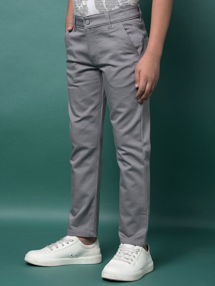 Grey Printed Trousers-Boys Trousers-Crimsoune Club