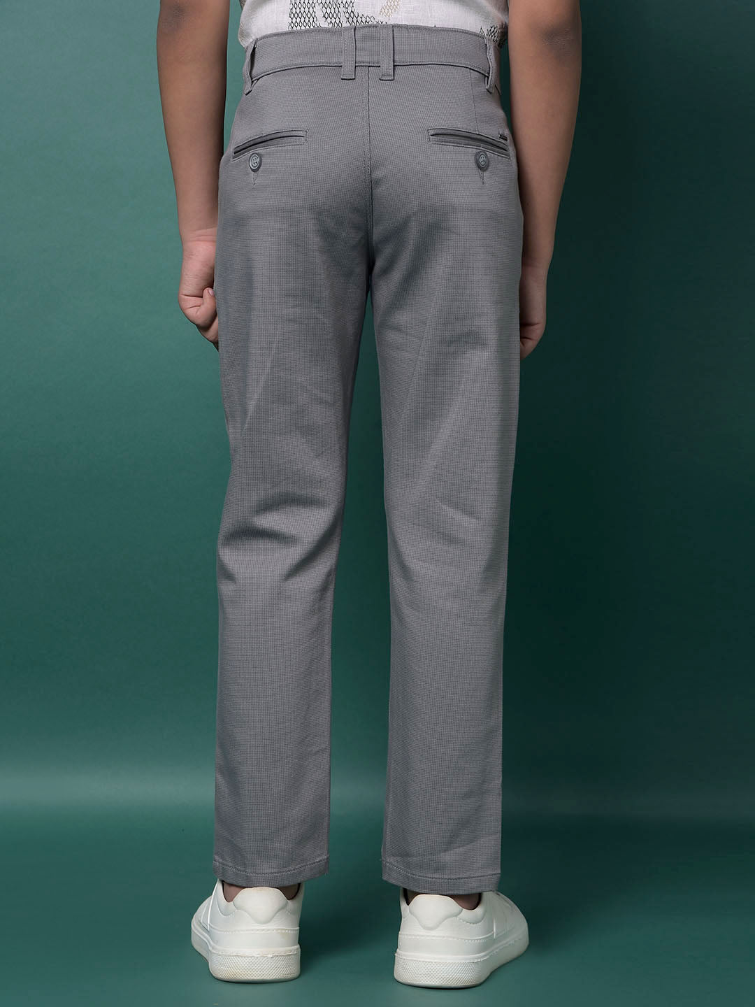 Grey Printed Trousers-Boys Trousers-Crimsoune Club