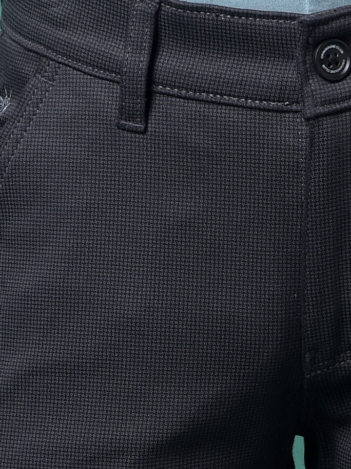 Black Printed Trousers-Boys Trousers-Crimsoune Club