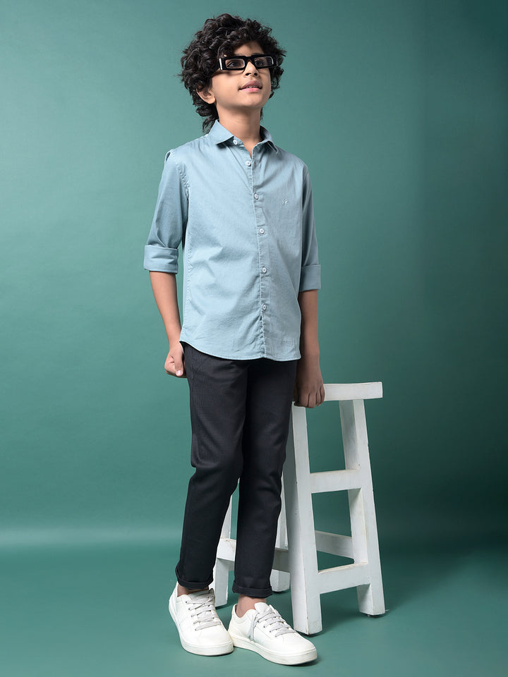 Black Printed Trousers-Boys Trousers-Crimsoune Club