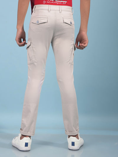 Grey Cargo Trousers-Boys Trousers-Crimsoune Club