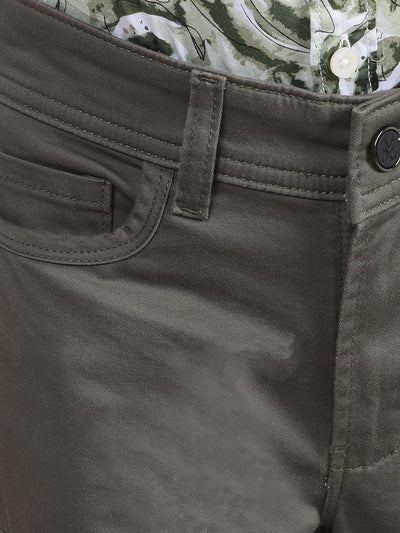 Olive Cargo Trousers-Boys Trousers-Crimsoune Club