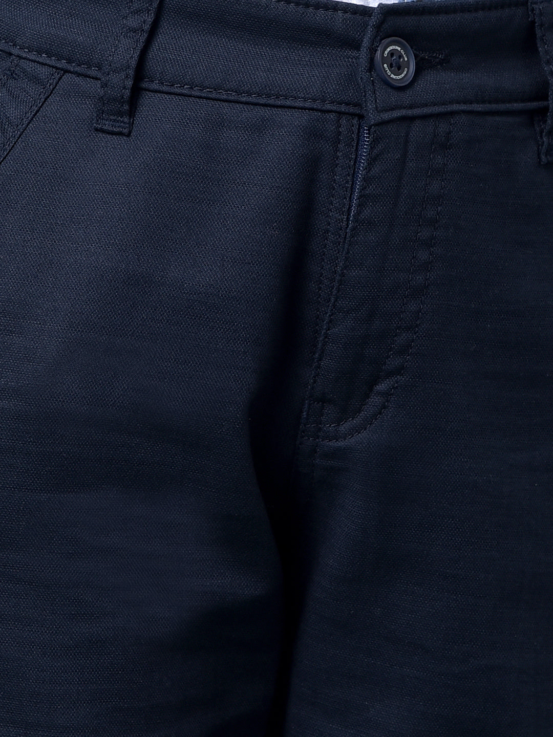 Navy Blue 100% Cotton Cargo Trousers-Boys Trousers-Crimsoune Club