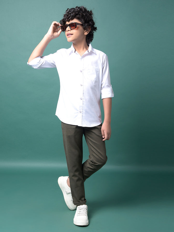 Olive Printed Trousers-Boys Trousers-Crimsoune Club