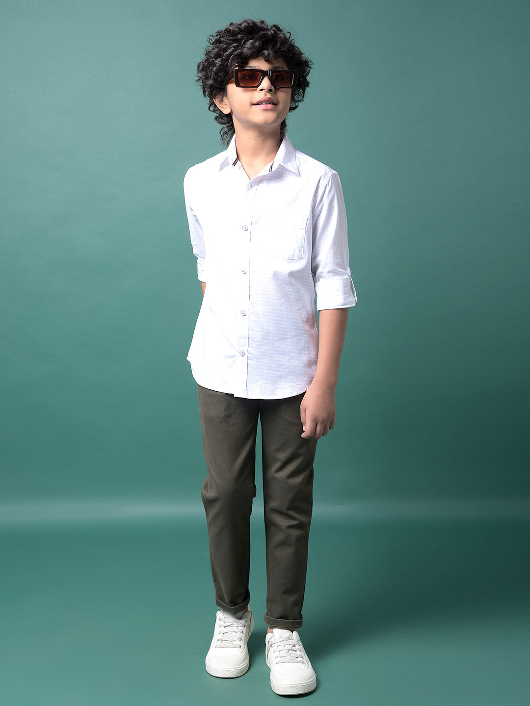 Olive Printed Trousers-Boys Trousers-Crimsoune Club