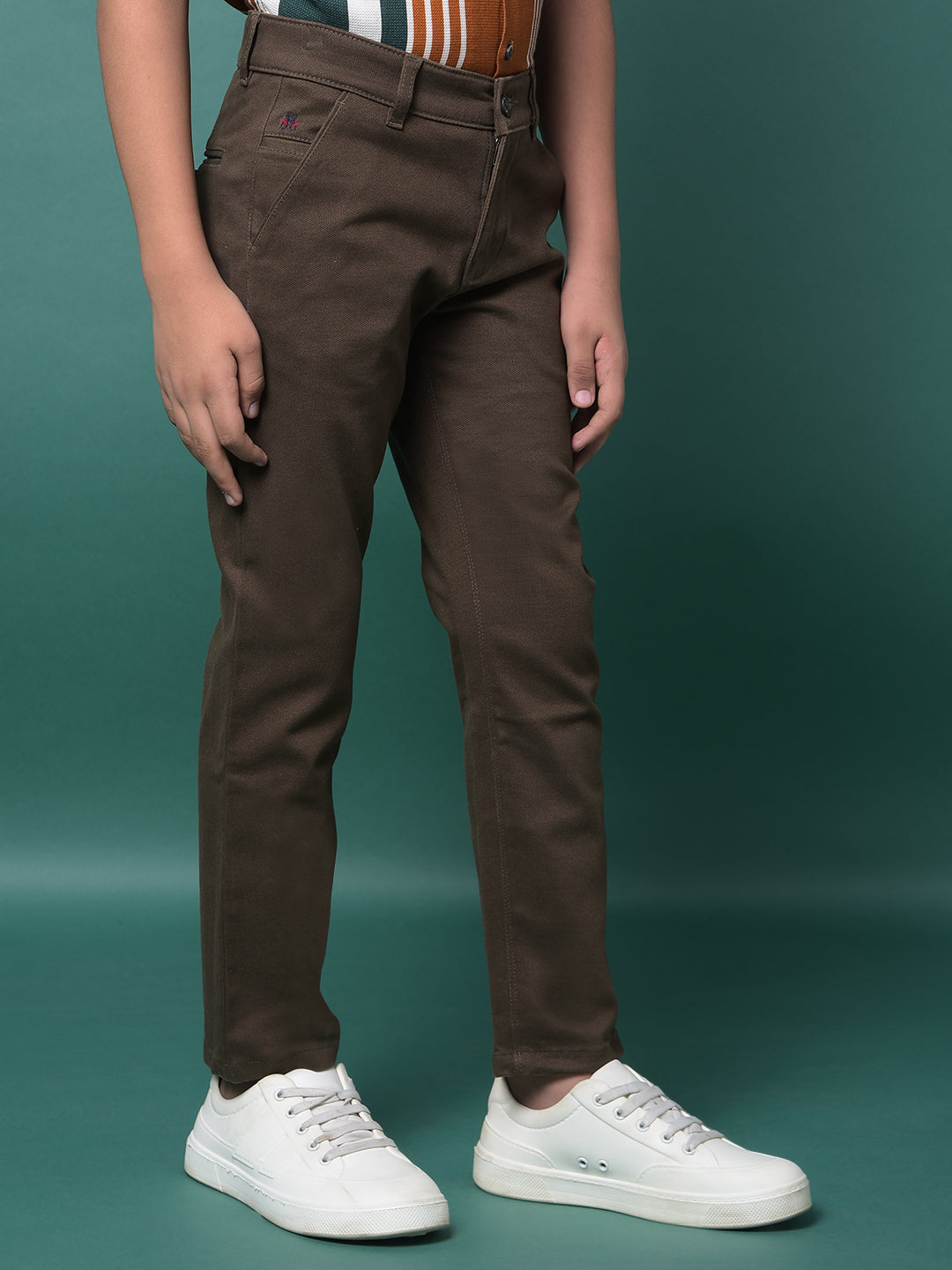 Brown Printed Trousers-Boys Trousers-Crimsoune Club