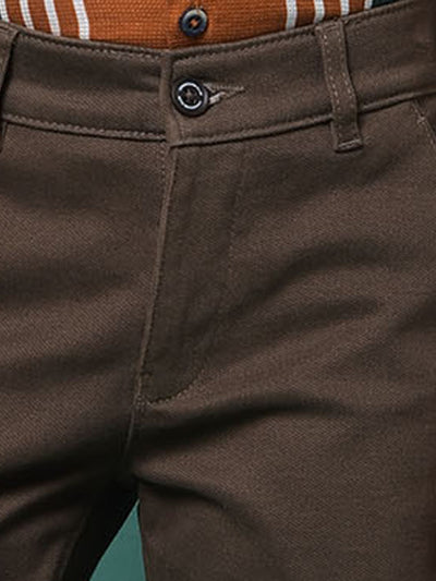 Brown Printed Trousers-Boys Trousers-Crimsoune Club
