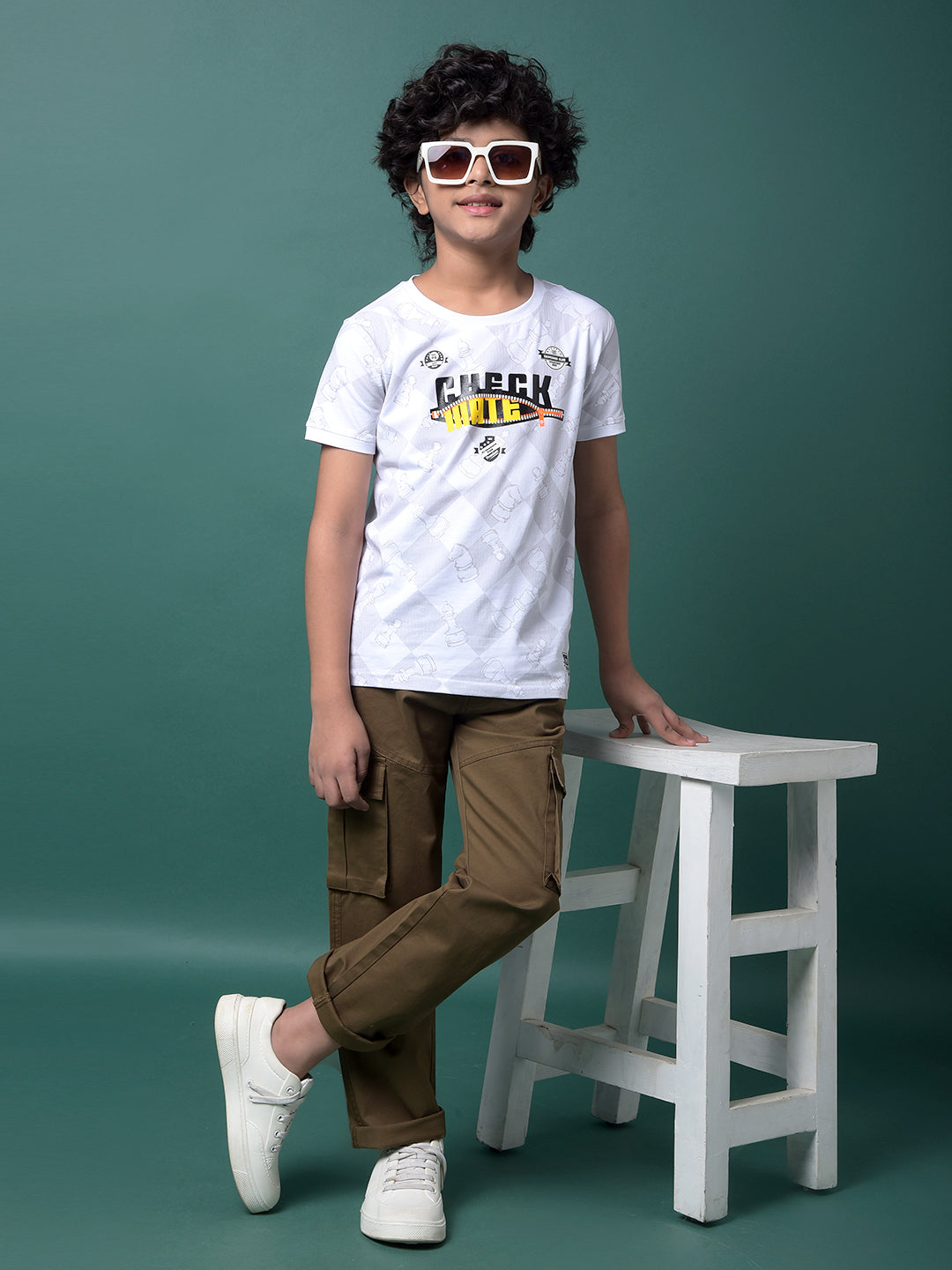 Brown Cargo Trousers-Boys Trousers-Crimsoune Club