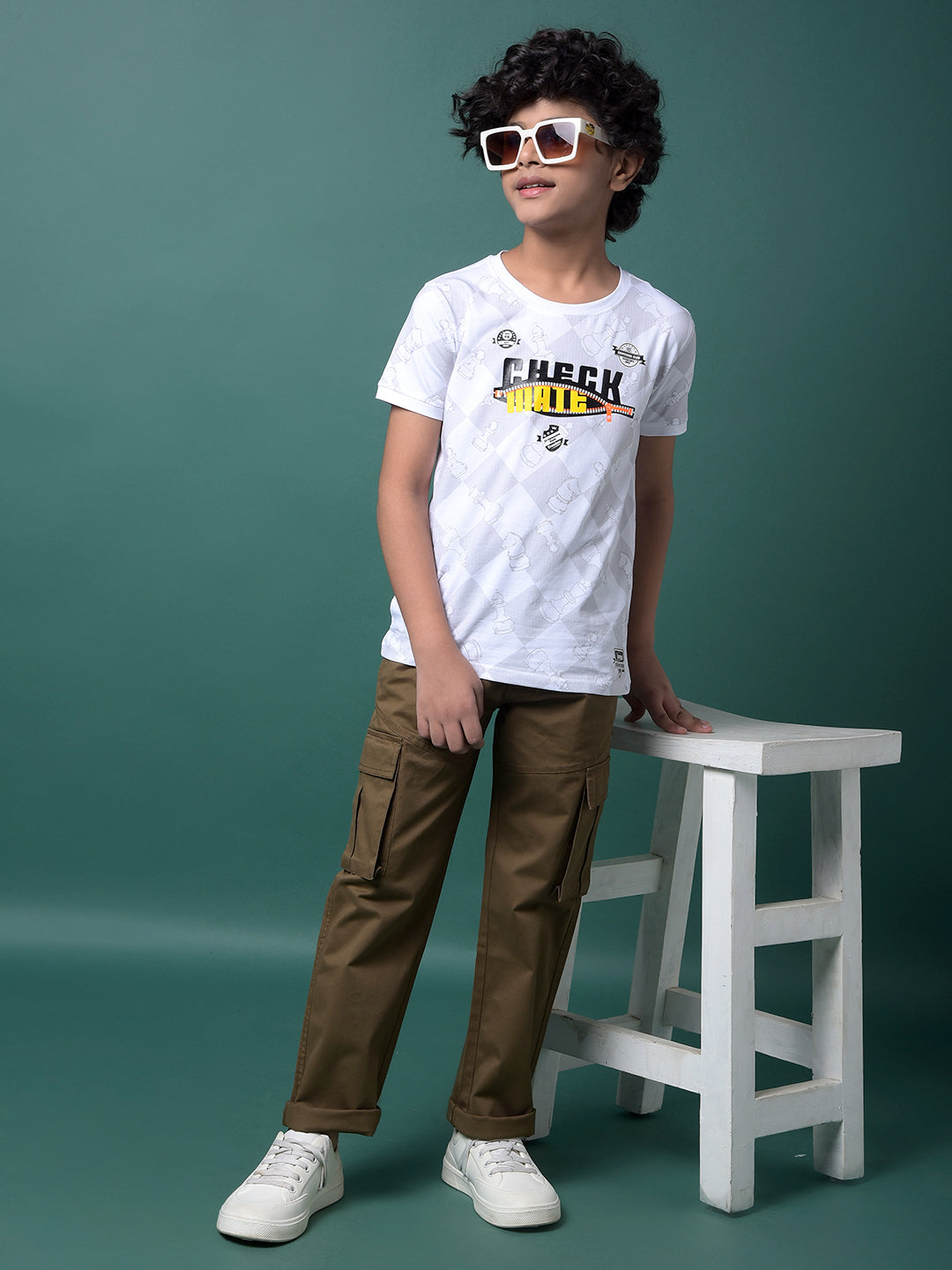 Brown Cargo Trousers-Boys Trousers-Crimsoune Club