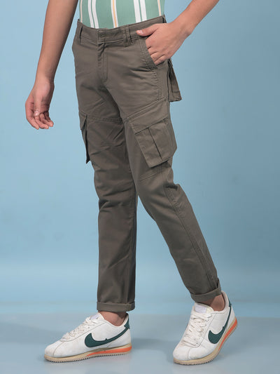 Grey Cargo Trousers-Boys Trousers-Crimsoune Club