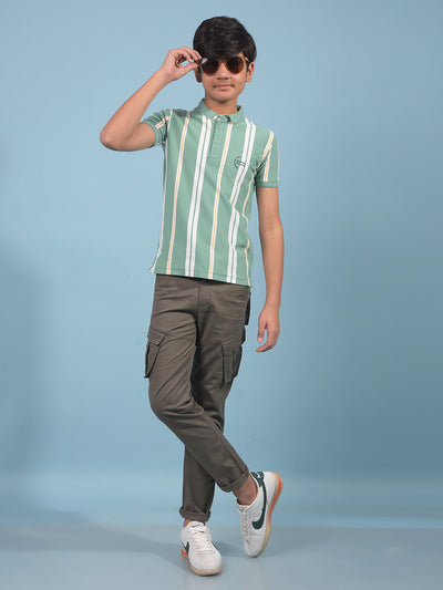 Grey Cargo Trousers-Boys Trousers-Crimsoune Club
