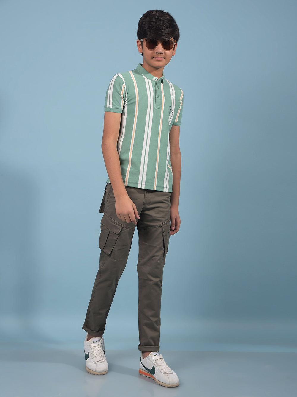 Grey Cargo Trousers-Boys Trousers-Crimsoune Club