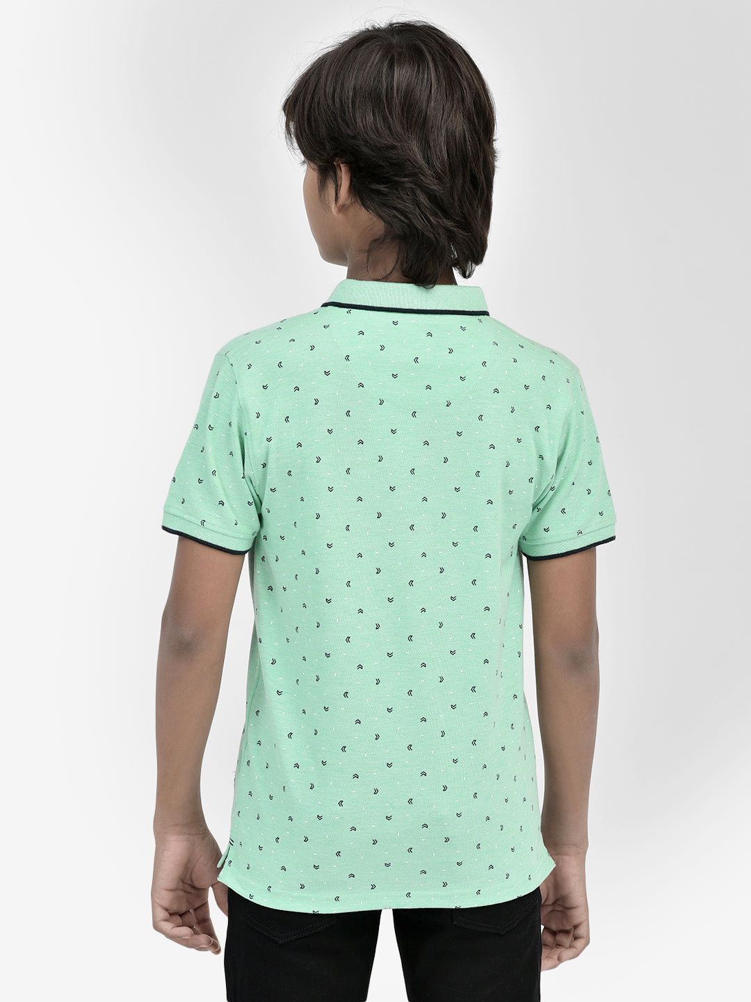 Printed Green T-shirt-Boys T-Shirts-Crimsoune Club