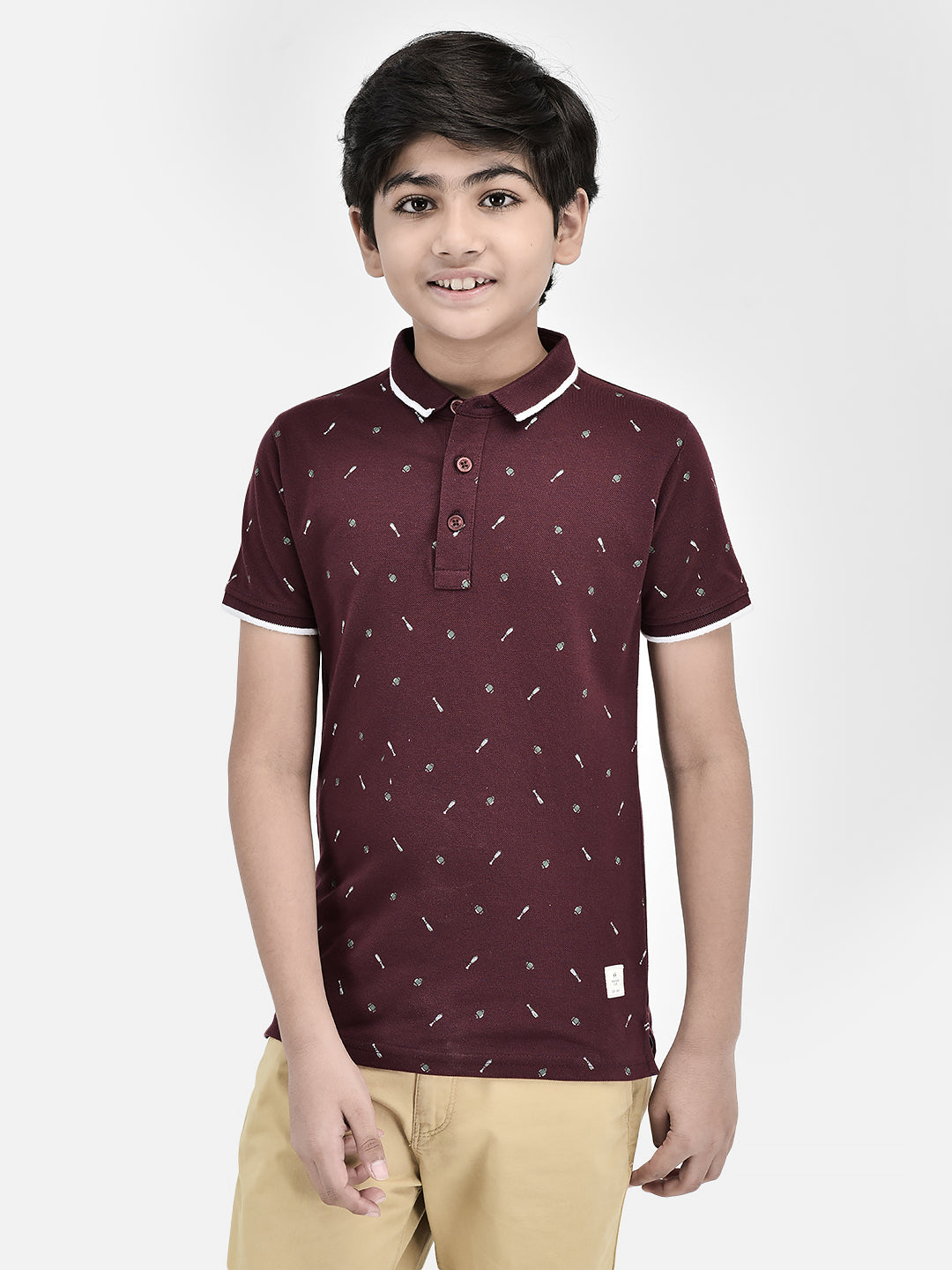 Printed Wine T-shirt-Boys T-Shirts-Crimsoune Club