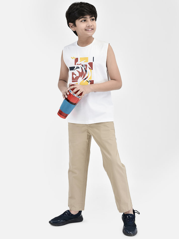 Graphic White T-shirt-Boys T-Shirts-Crimsoune Club