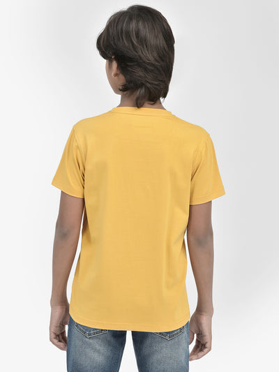 Graphic Mustard T-shirt-Boys T-Shirts-Crimsoune Club