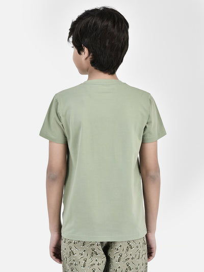 Graphic Green T-shirt-Boys T-Shirts-Crimsoune Club