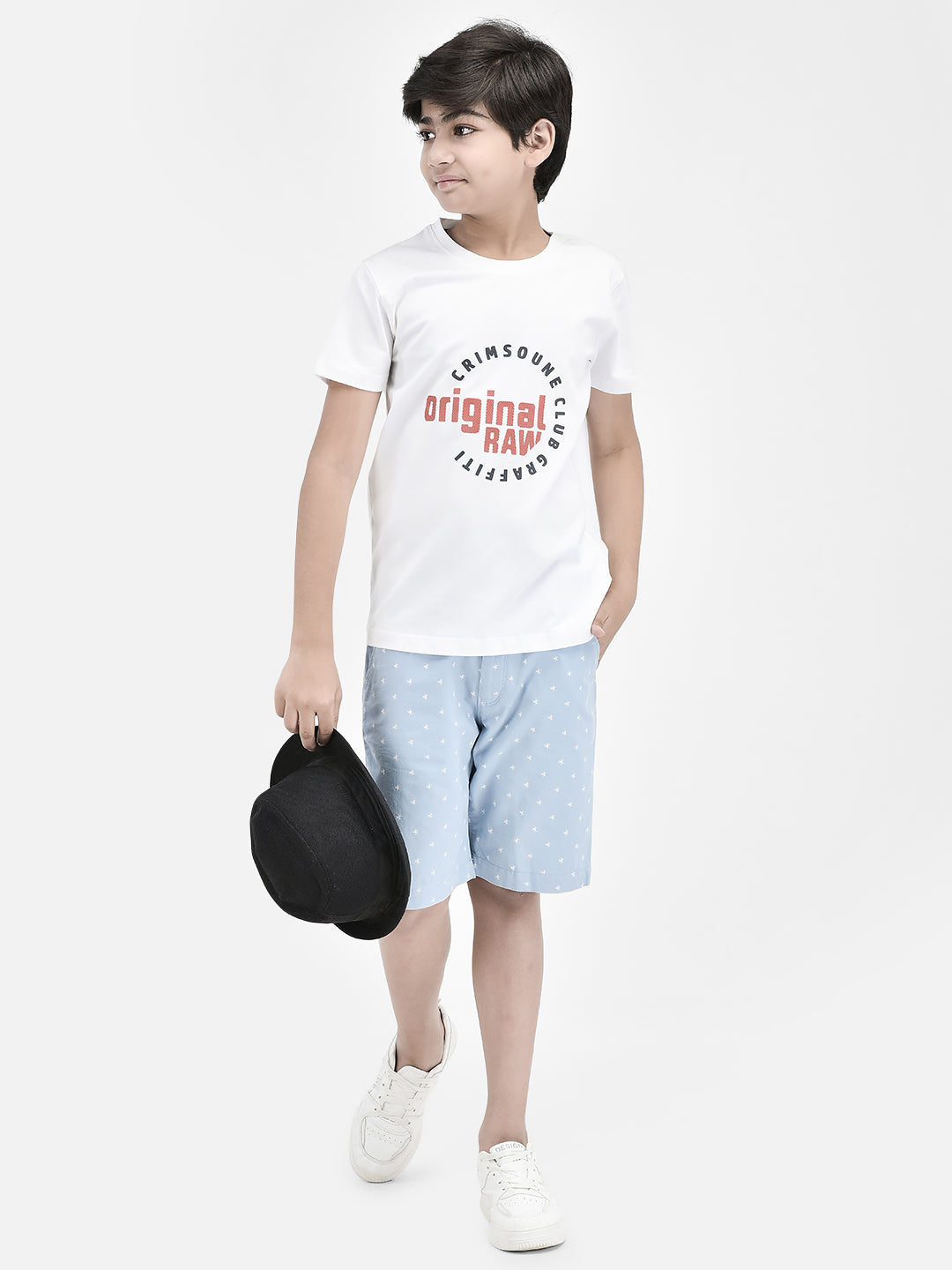 Typography White T-shirt-Boys T-Shirts-Crimsoune Club