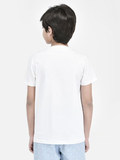 Typography White T-shirt-Boys T-Shirts-Crimsoune Club
