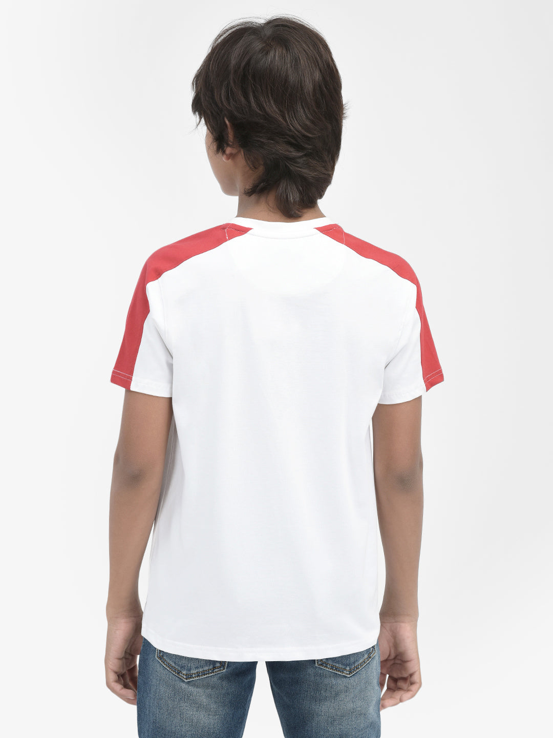 Typography White T-shirt-Boys T-Shirts-Crimsoune Club