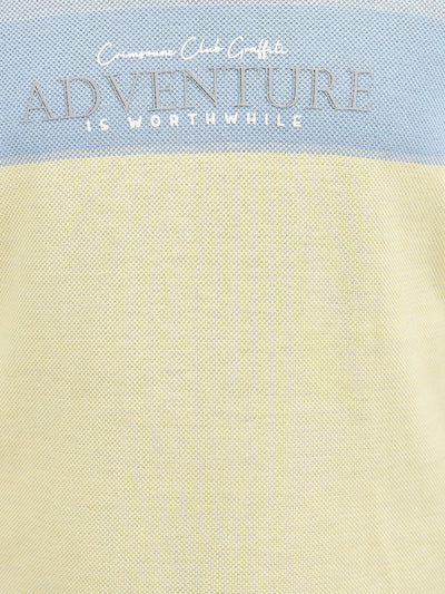 Striped Yellow T-shirt-Boys T-Shirts-Crimsoune Club