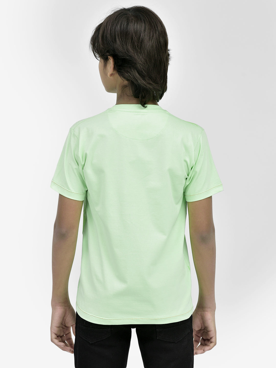 Typography Green T-shirt-Boys T-Shirts-Crimsoune Club