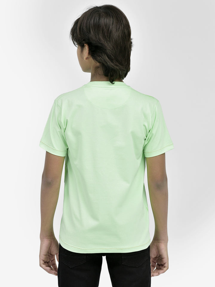 Typography Green T-shirt-Boys T-Shirts-Crimsoune Club