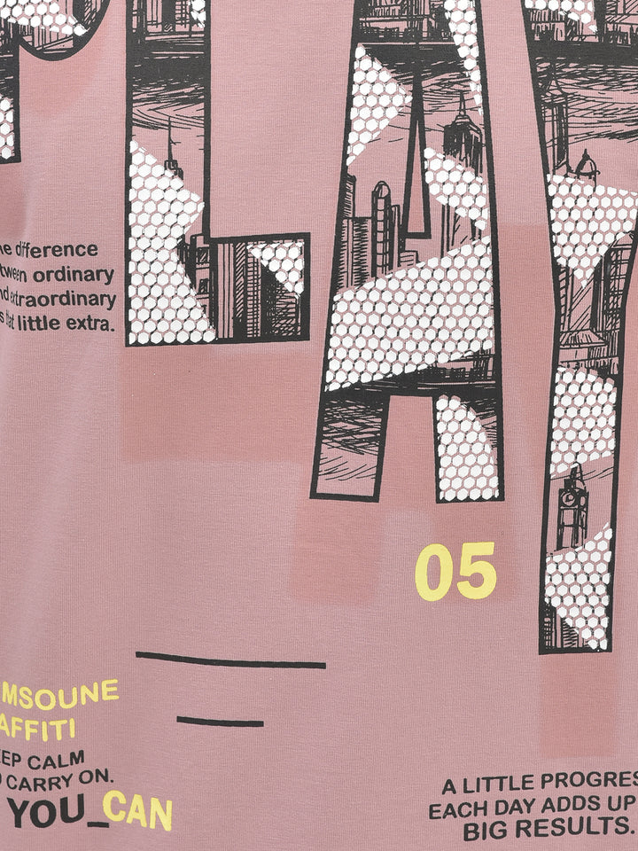Graphic Pink T-shirt-Boys T-Shirts-Crimsoune Club