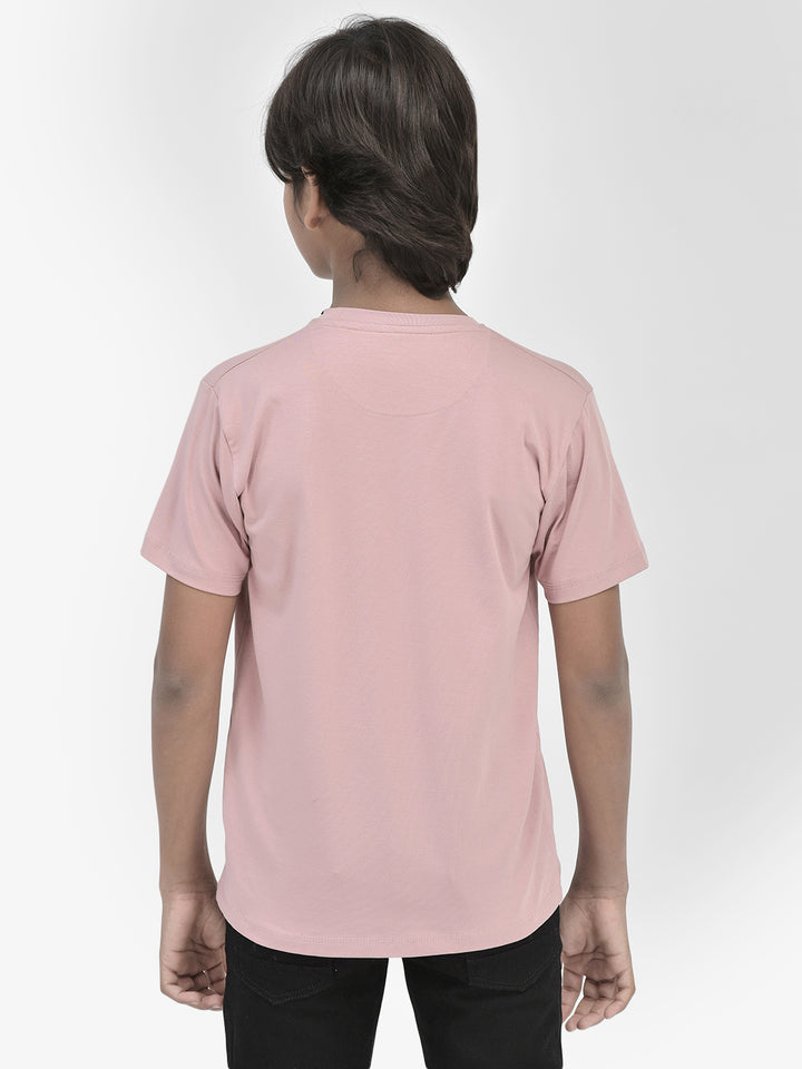 Graphic Pink T-shirt-Boys T-Shirts-Crimsoune Club
