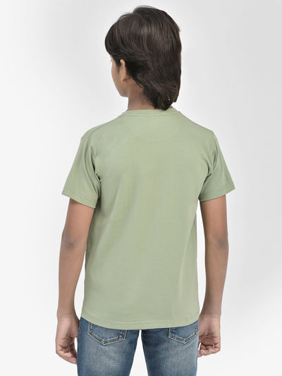 Graphic Green T-shirt-Boys T-Shirts-Crimsoune Club