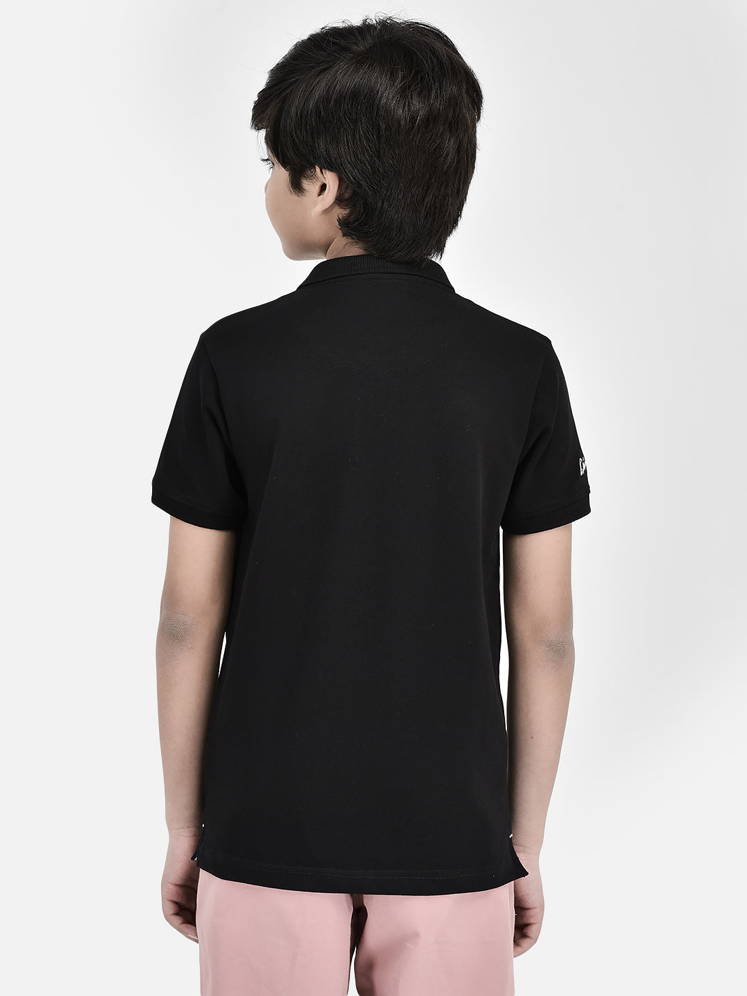 Black T-shirt-Boys T-Shirts-Crimsoune Club