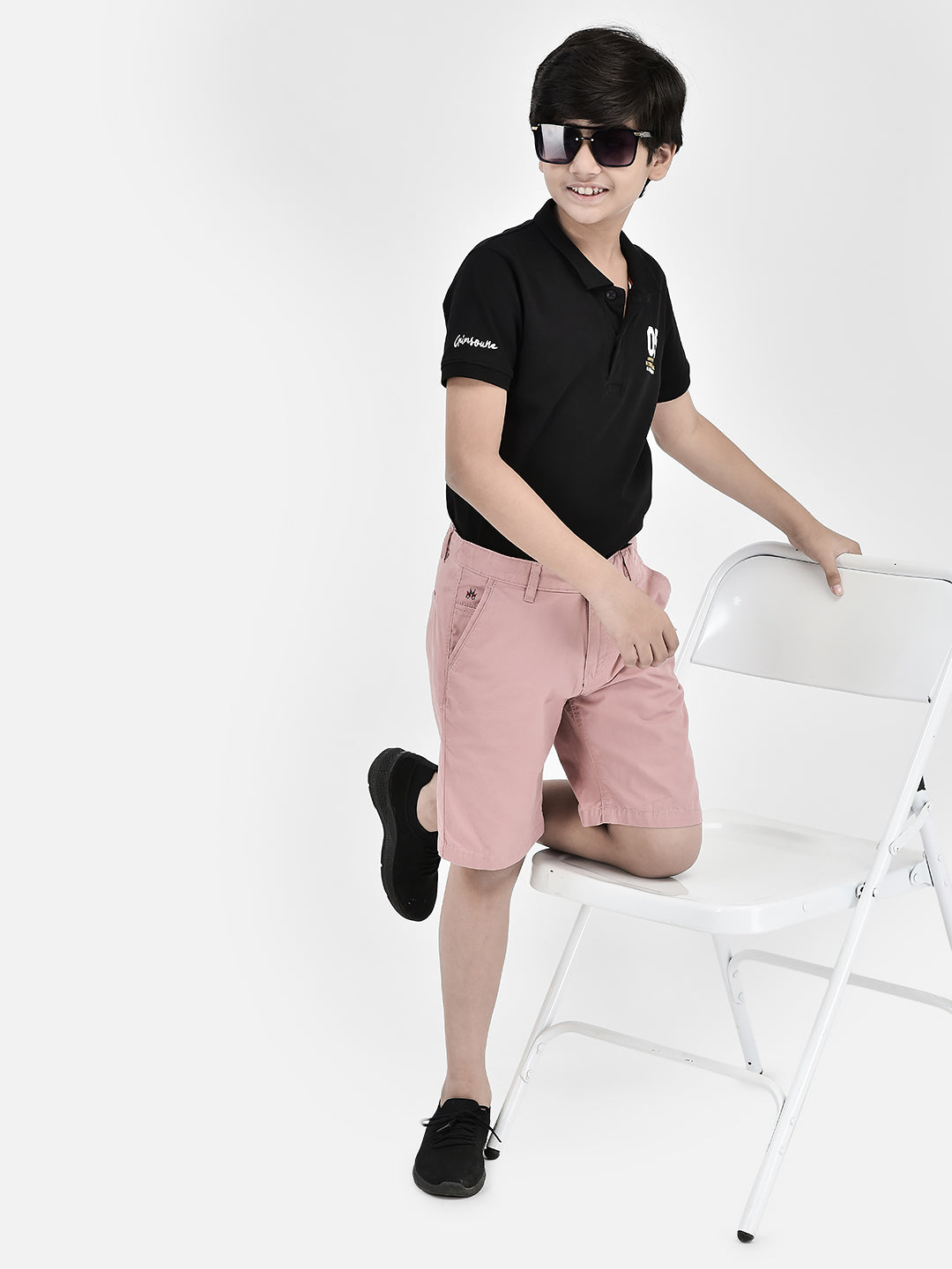 Black T-shirt-Boys T-Shirts-Crimsoune Club